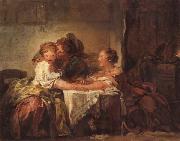 Jean Honore Fragonard A Kiss Won oil painting artist